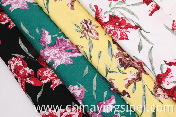 In stock soft twill textiles printing fabrics rayon print fabric for shirts